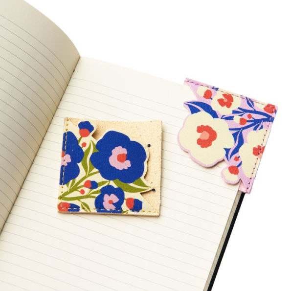 Bold Floral Corner Bookmarks