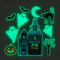 Haunted House Window Gel Clings