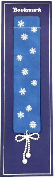 Embroidered Velvet Snowflake Bookmark with Bow Charm