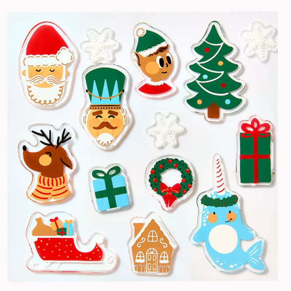 Whimsical Holiday Gel Clings