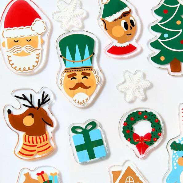 Whimsical Holiday Gel Clings