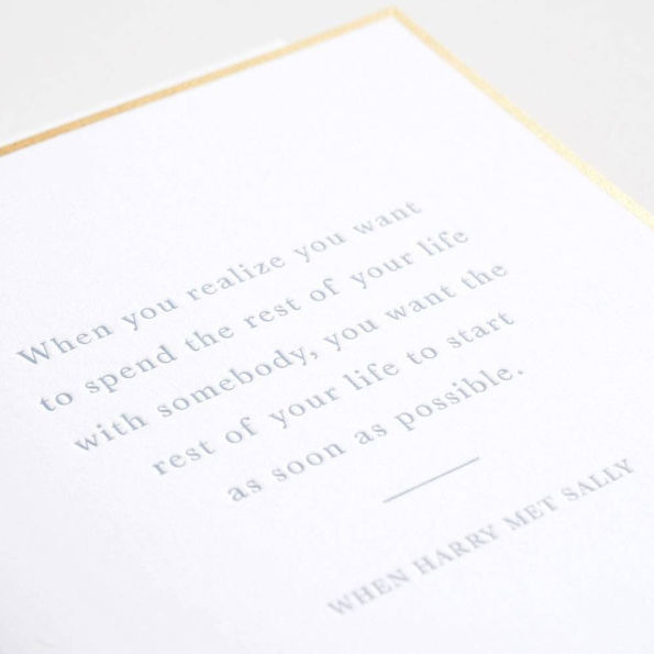 Rest of Your Life Wedding Card