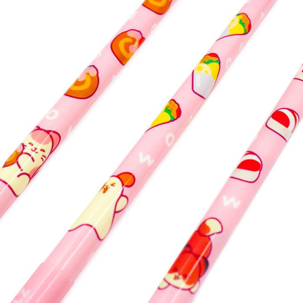 Anirollz Character Figure Pink Gel Pen Set of 3