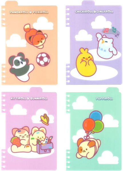 Anirollz Tabbed Pink Notebook