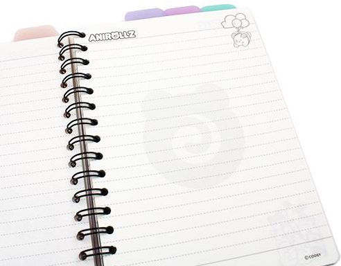 Anirollz Tabbed Pink Notebook
