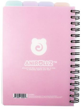 Anirollz Tabbed Pink Notebook