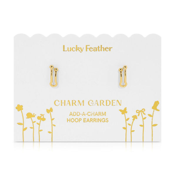 Charm Garden - Hoop Earrings- Gold
