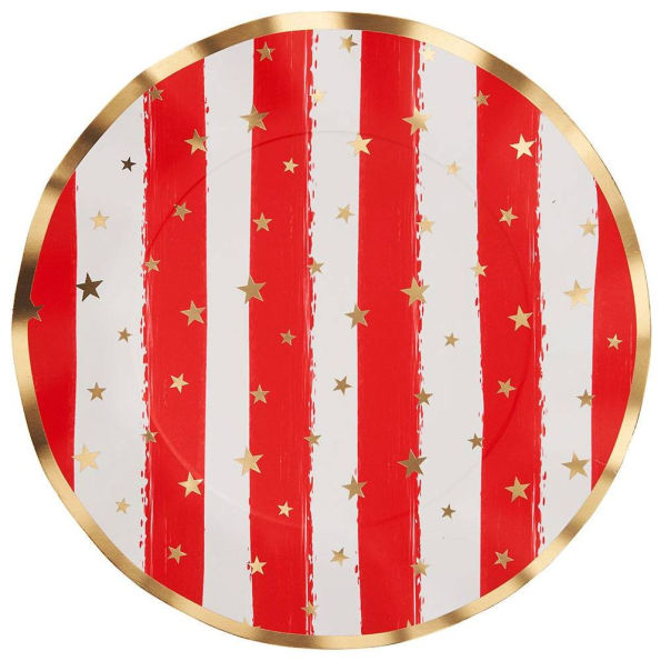 Patriotic Confetti Dinner Plates