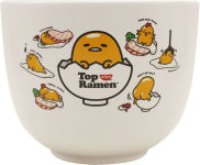 Alternative view 1 of Gudetama Top Ramen Ceramic Ramen Bowl with Chopsticks