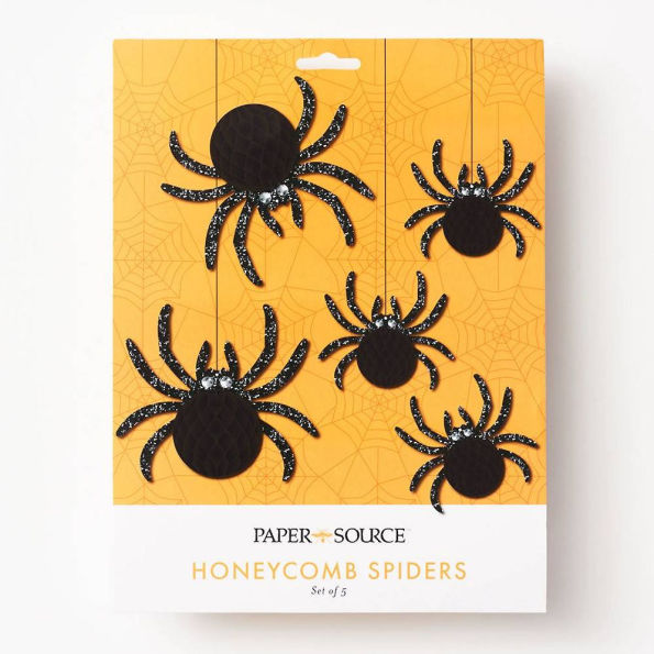 Honeycomb Glitter Wall Spiders