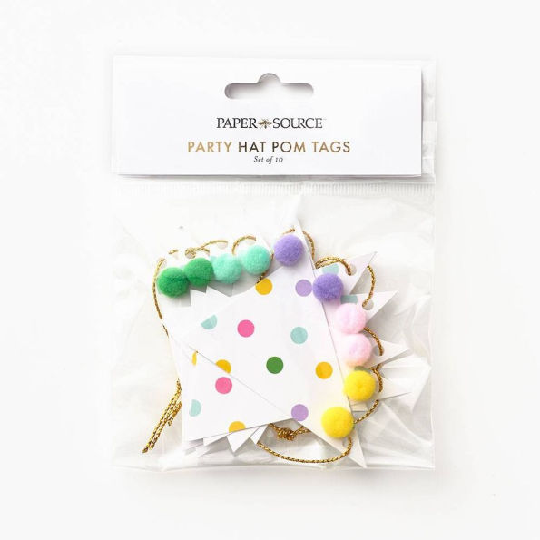 Party Hat Pom Gift Tags