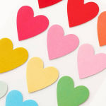 Alternative view 1 of Large Gradient Heart Stickers
