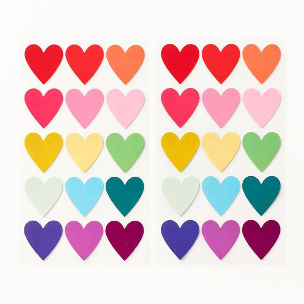 Large Gradient Heart Stickers