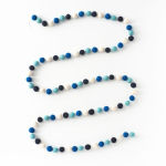 Alternative view 2 of Blue and White Hanukkah Felt Pom Garland