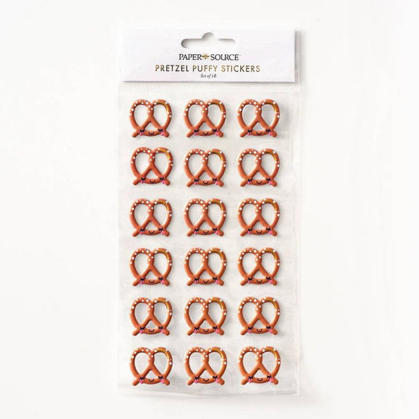 Pretzel Puffy Stickers