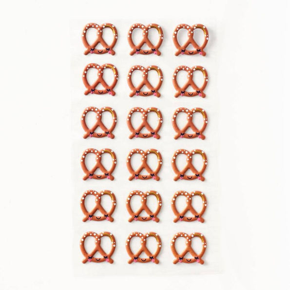 Pretzel Puffy Stickers