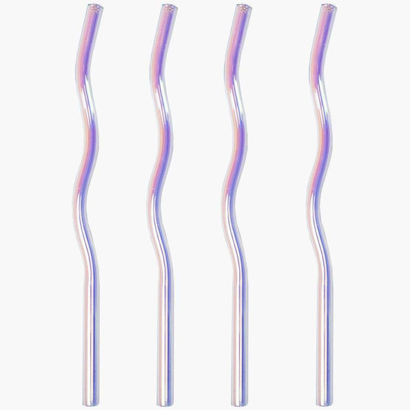 Wavy Glass Straws