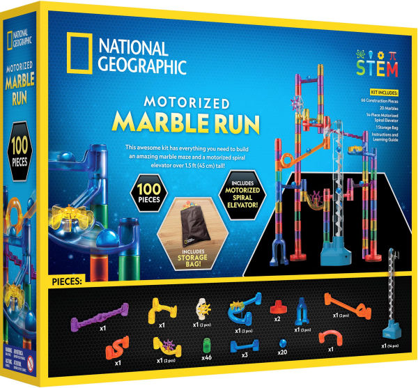 National Geographic Motorized Marble Run- 100pcs