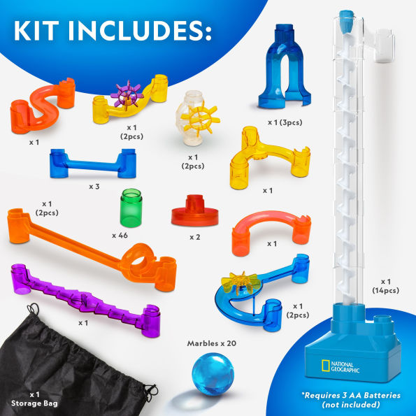 National Geographic Motorized Marble Run- 100pcs