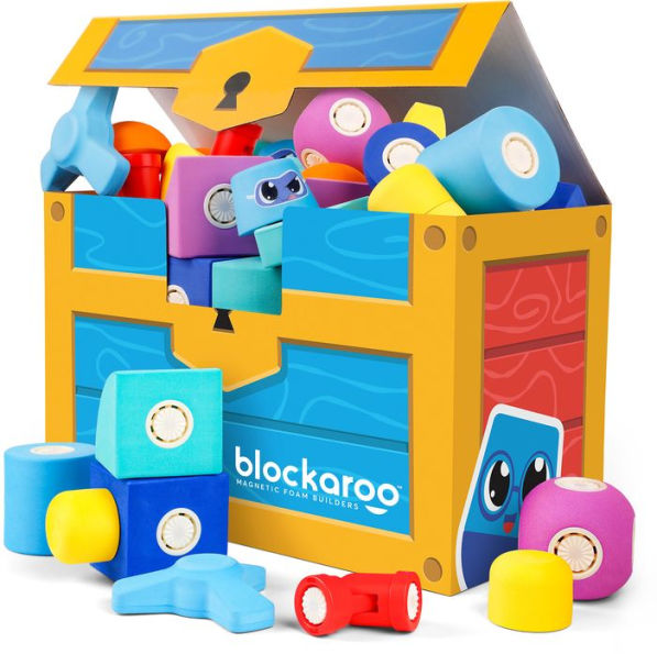 Blockaroo Magnetic Foam Blocks - 50 Piece Trunk Set