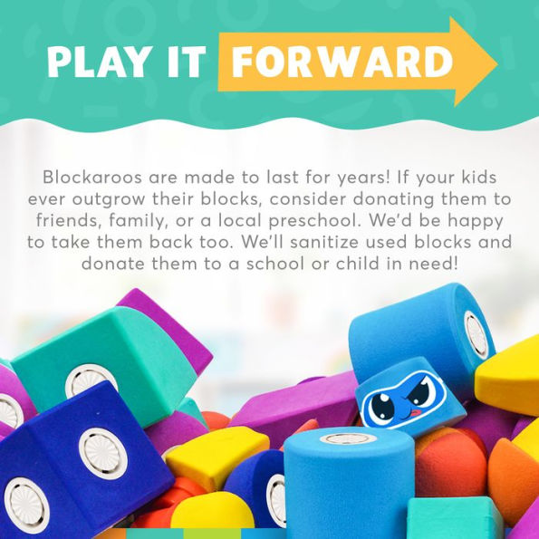 Blockaroo Magnetic Foam Blocks - 50 Piece Trunk Set
