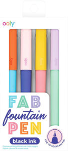 U Brands Classic Pretty Pastels Felt Pens Set, Black Ink, 6 Count,  4518A04-24