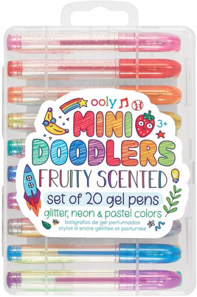 Mini Doodlers Fruity Scented Gel Pens - Set of 20