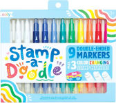 Alternative view 1 of Stamp-A-Doodle Double-Ended Markers (Set of 12 w/ 9 Colors)