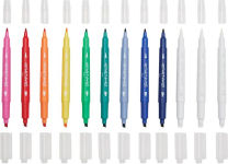 Alternative view 4 of Stamp-A-Doodle Double-Ended Markers (Set of 12 w/ 9 Colors)