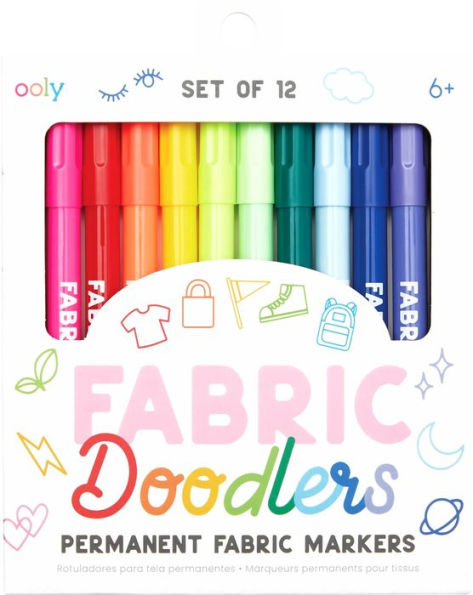 Fabric Doodlers Markers - Set of 12