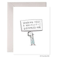 Title: Socially Distanced Hug Greeting Card