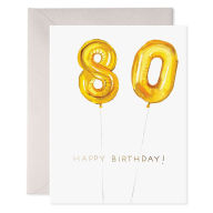 Title: 80 Balloons Birthday Card