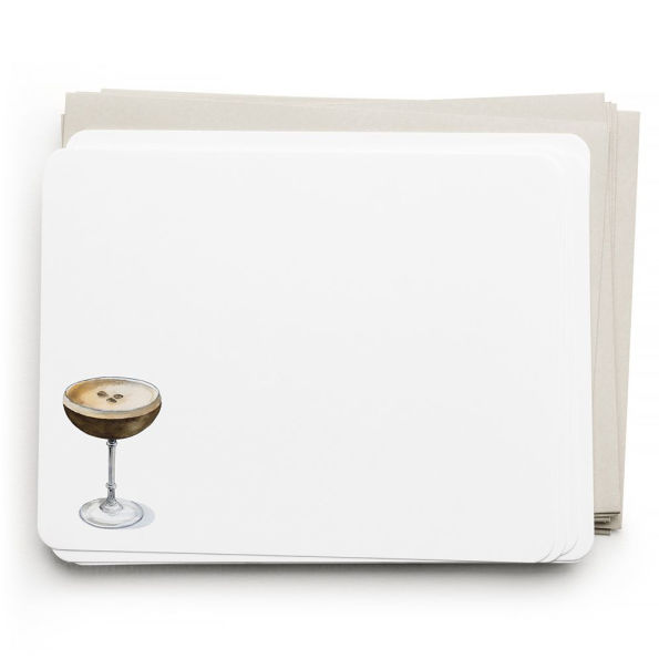 Espresso Martini Martini Flate Notecards