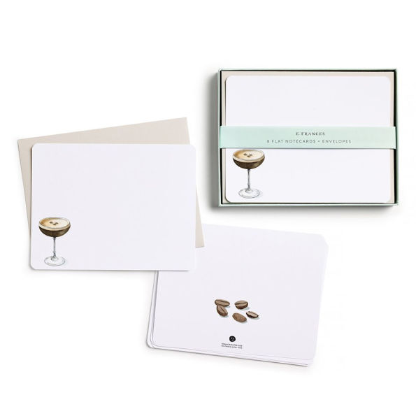 Espresso Martini Martini Flate Notecards