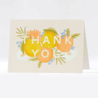 Title: Orange And Peaches Thank You Card Set