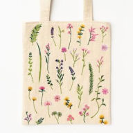 Title: Wildflower Embroidered Tote
