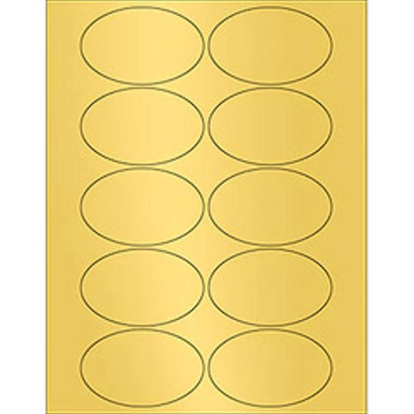 Gold Oval Printable Labels