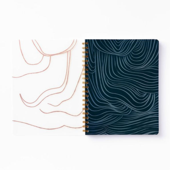 Green Wavy Spiral Notebook