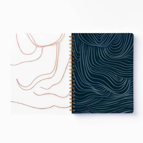 Green Wavy Spiral Notebook