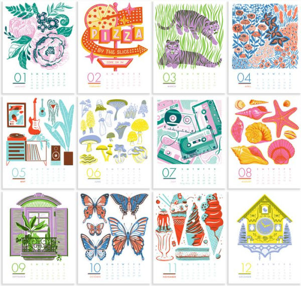 2023 Letterpress Desk Calendar by Paper Source Barnes & Noble®