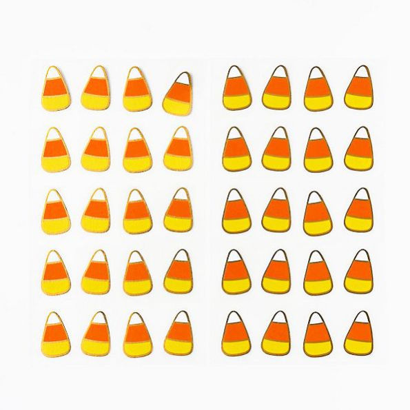 Candy Corn Glitter Stickers