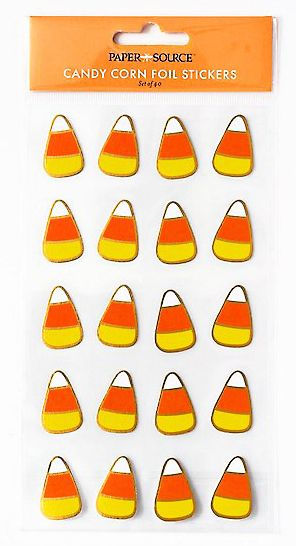 Candy Corn Glitter Stickers