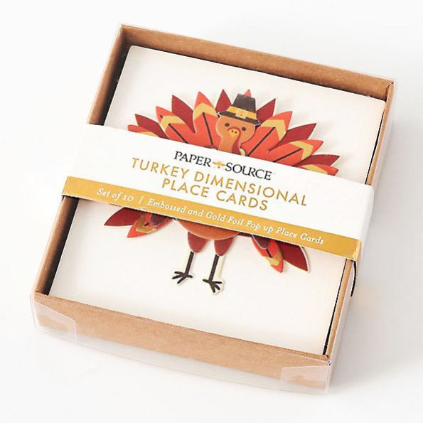 Dimensional Turkey Thanksgiving Place Cards