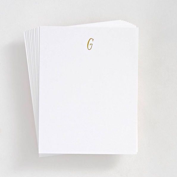 Foil St. Agnes Monogram G Stationery Set