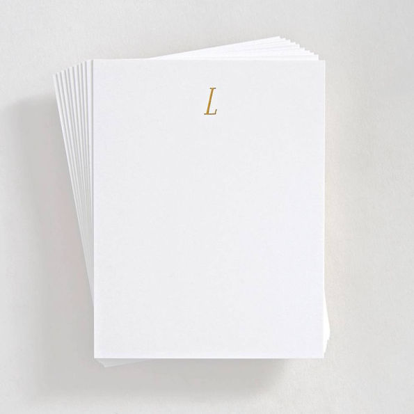 Foil St. Agnes Monogram L Stationery Set