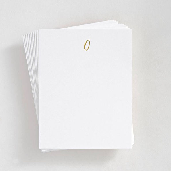 Foil St. Agnes Monogram O Stationery Set