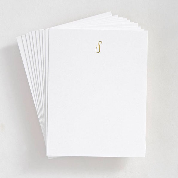 Foil St. Agnes Monogram Stationery Set