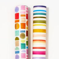 Title: Rainbow Palette Stone Paper Dual Roll Wrap S/2