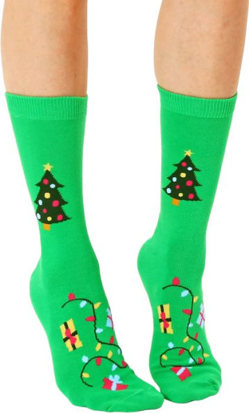 Holiday Tree 3-D Socks