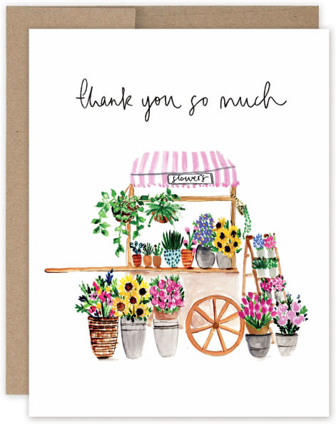 TYOU Flower Cart Thank You Boxed Notecards S/10